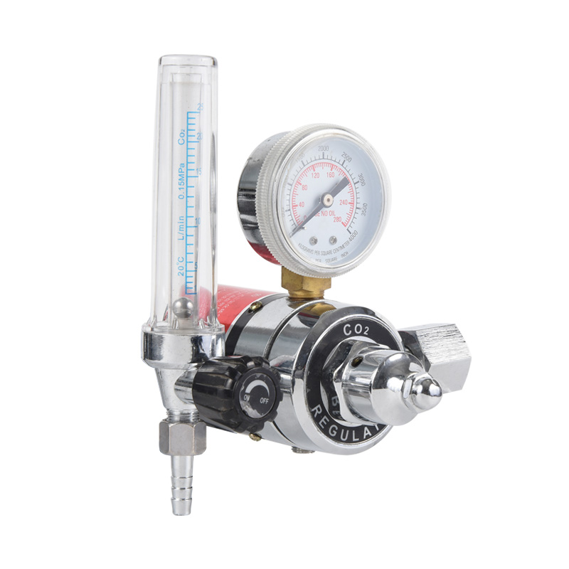 Regulador de CO2 de dióxido de carbono de tipo calentado Regulador de gas de latón completo con presión ajustable
