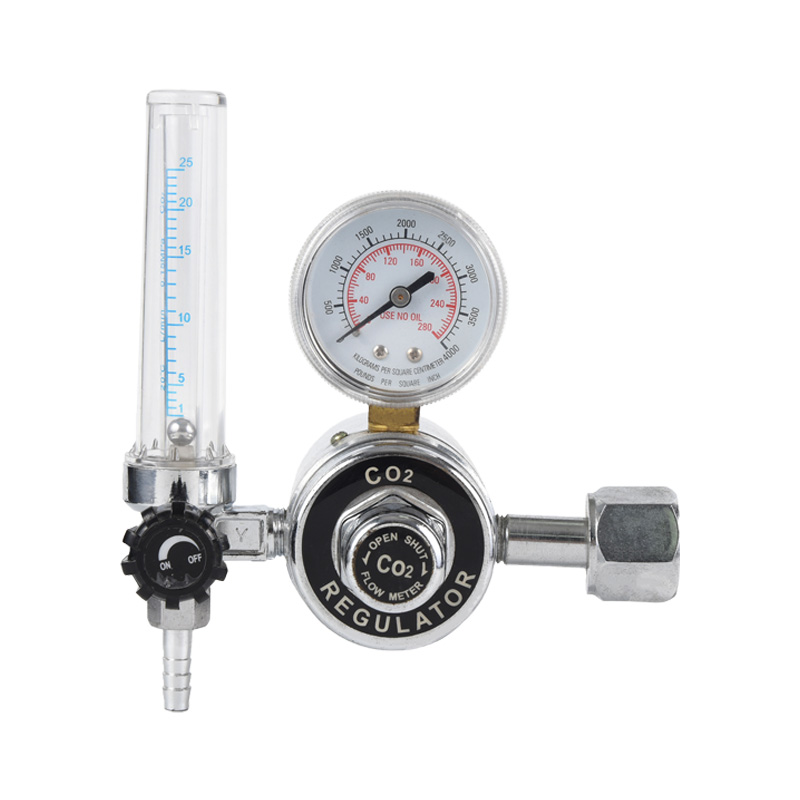 Regulador de CO2 de dióxido de carbono de tipo calentado Regulador de gas de latón completo con presión ajustable