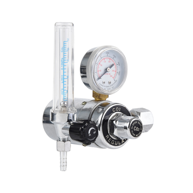 Regulador de CO2 de dióxido de carbono de tipo calentado Regulador de gas de latón completo con presión ajustable
