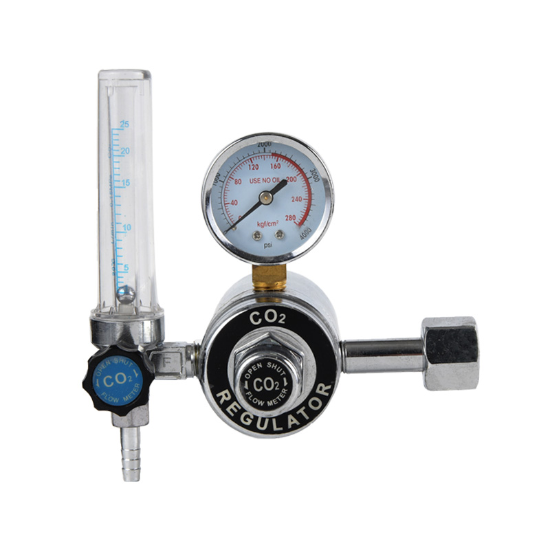 Regulador de CO2 de dióxido de carbono de tipo calentado Regulador de gas de latón completo con presión ajustable