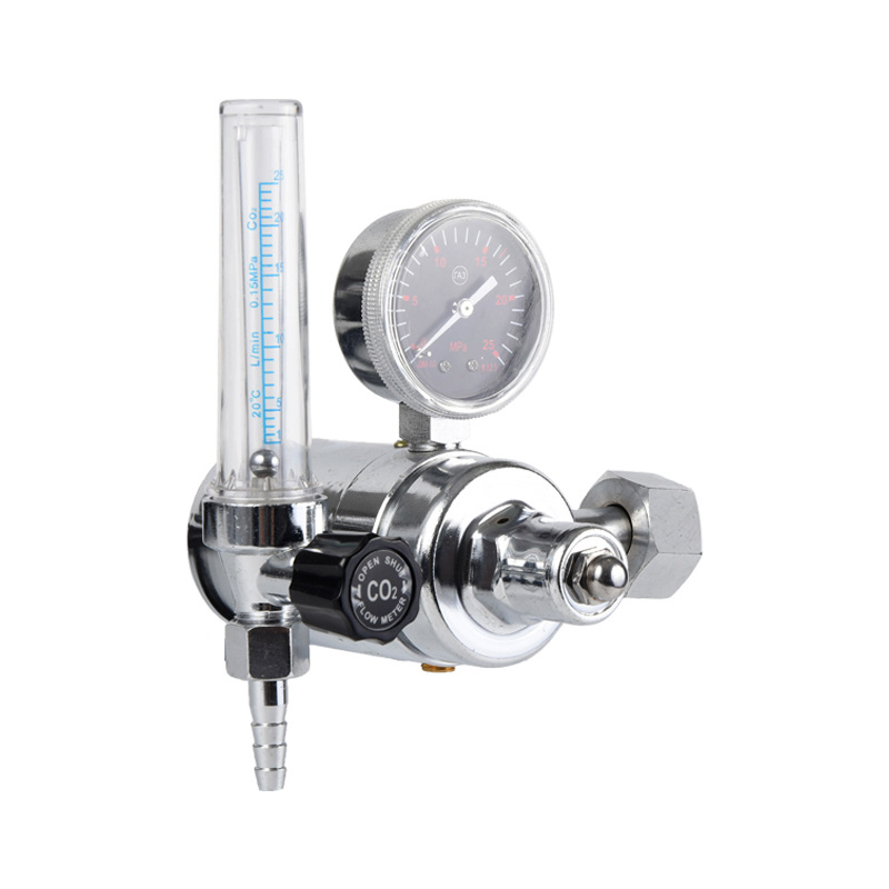 Regulador de CO2 de dióxido de carbono de tipo calentado Regulador de gas de latón completo con presión ajustable