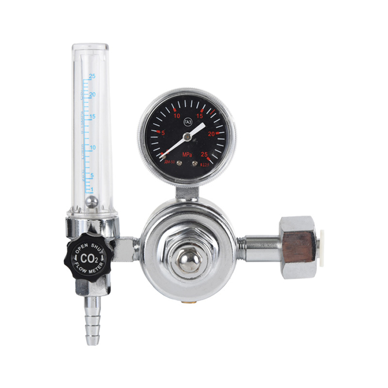 Regulador de CO2 de dióxido de carbono de tipo calentado Regulador de gas de latón completo con presión ajustable