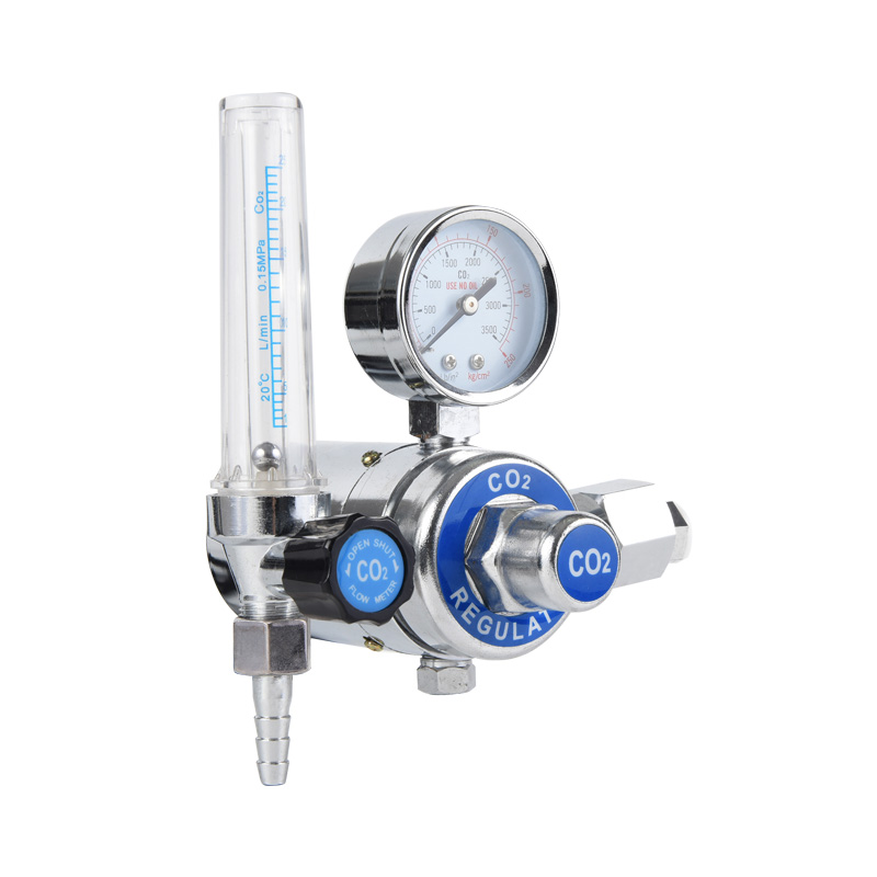 Regulador de CO2 de dióxido de carbono de tipo calentado Regulador de gas de latón completo con presión ajustable